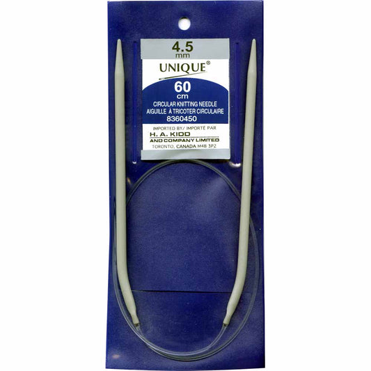 UNIQUE KNITTING Circular Needles — 60 cm (24″) Aluminum, 4.5 mm (US 7)
