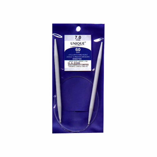 UNIQUE KNITTING Circular Needles — 60 cm (24″) Aluminum, 7 mm
