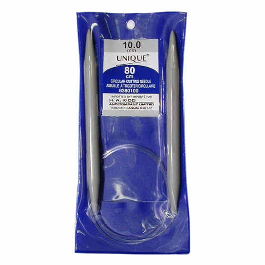 UNIQUE KNITTING Circular Needles — 80 cm (32″) Plastic, 10 mm (US 15)