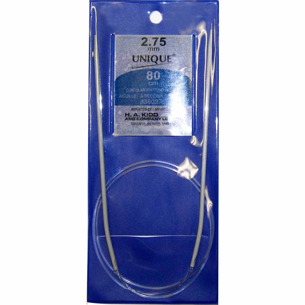 UNIQUE KNITTING – Circular Knitting Needles – 80 cm – Aluminum – 2.75 mm (US 2)