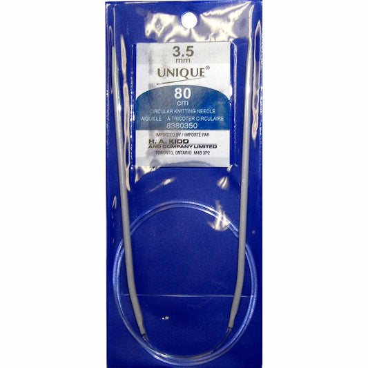 UNIQUE KNITTING – Circular Knitting Needles – 80 cm – Aluminum – 3.5 mm (US 4)
