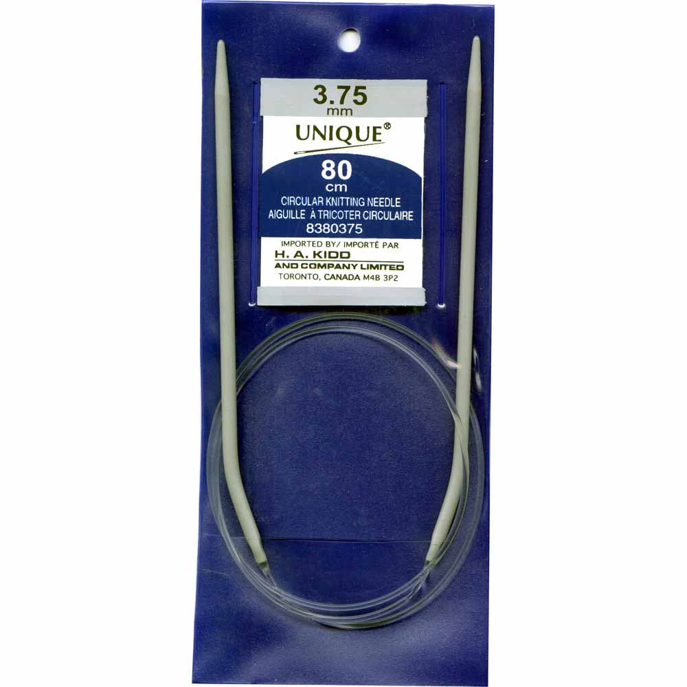 UNIQUE KNITTING Circular Needles — 80 cm (32″) Aluminum, 3.75 mm (US 5)