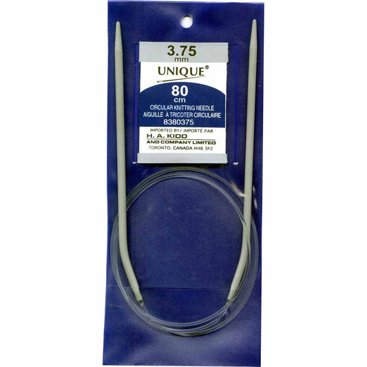 UNIQUE KNITTING Circular Needles — 80 cm (32″) Aluminum, 3.75 mm (US 5)