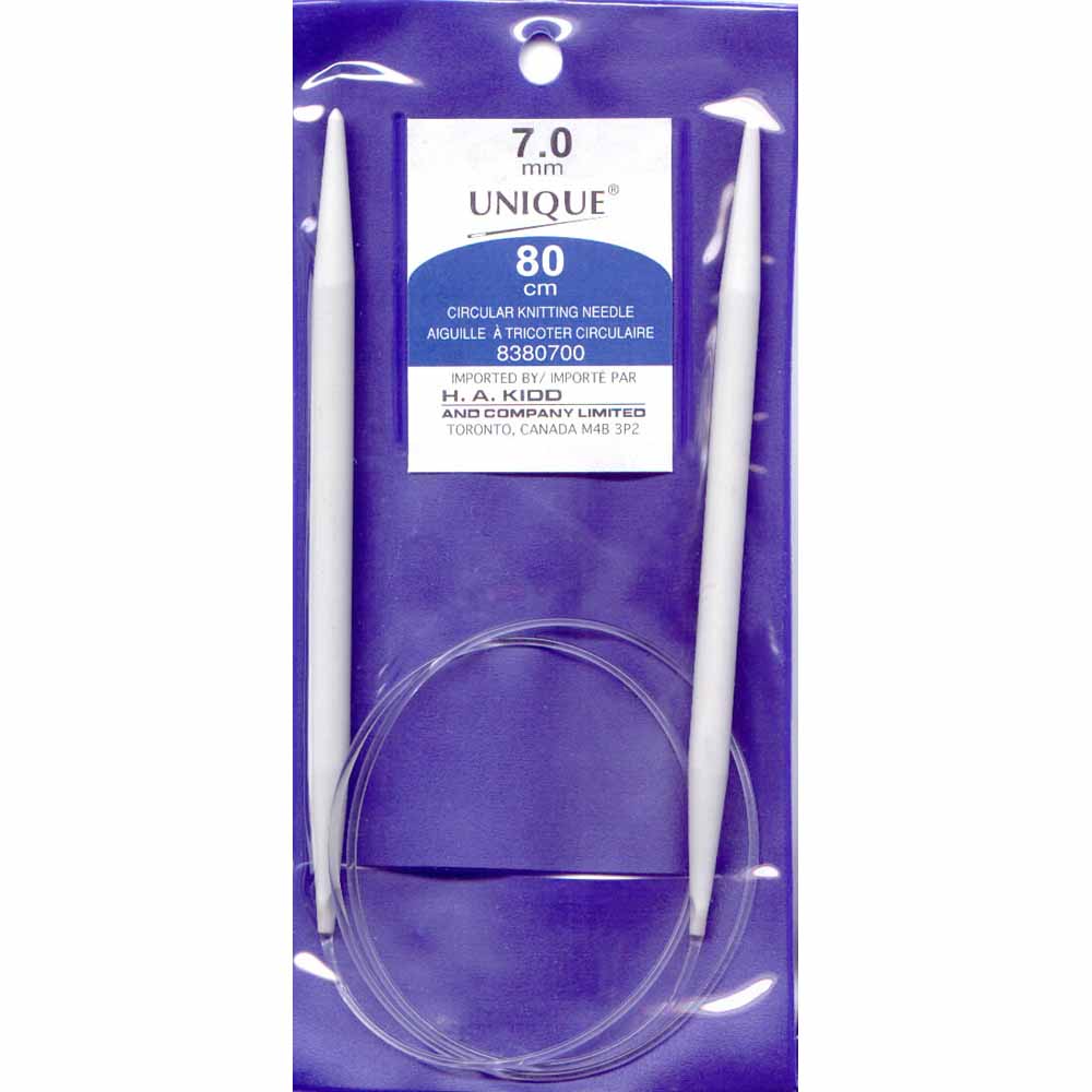 UNIQUE KNITTING Circular Needles — 80 cm (32″) Aluminum, 7 mm