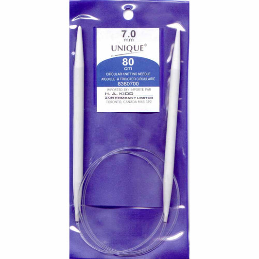 UNIQUE KNITTING Circular Needles — 80 cm (32″) Aluminum, 7 mm