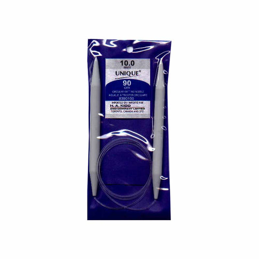 UNIQUE KNITTING Circular Needles — 90 cm (36″) Plastic, 10 mm (US 15)