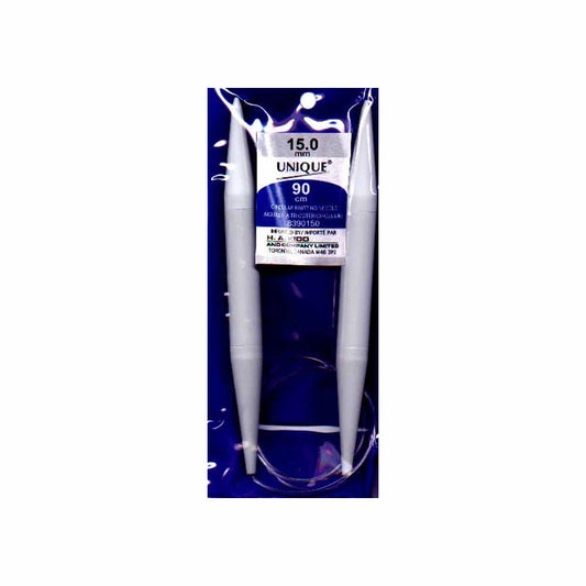 UNIQUE KNITTING Circular Needles — 90 cm (36″) Plastic, 15 mm