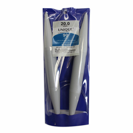 UNIQUE KNITTING Circular Needles — 90 cm (36″) Plastic, 20 mm
