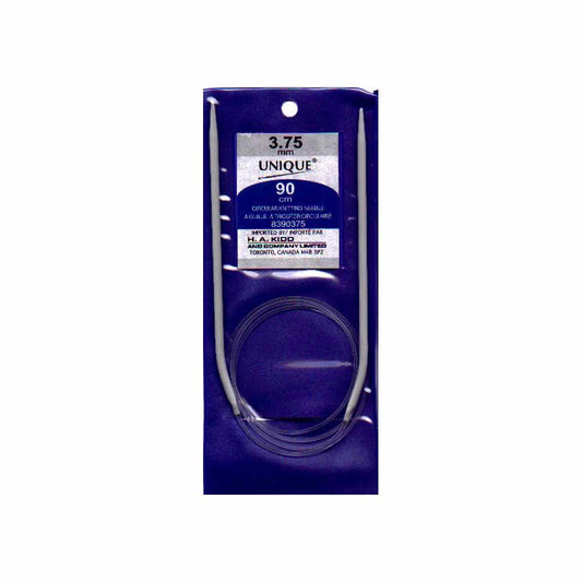 UNIQUE KNITTING Circular Needles — 90 cm (36″) Aluminum, 3.75 mm (US 5)