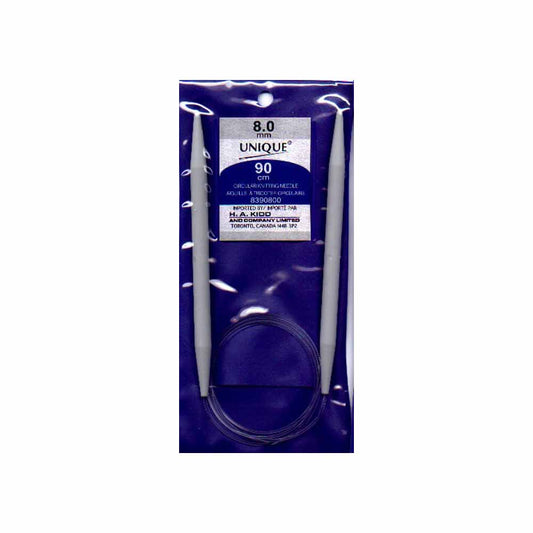 UNIQUE KNITTING Circular Needles — 90 cm (36″) Plastic, 8 mm (US 11)