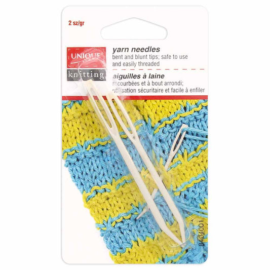 UNIQUE KNITTING Yarn Needles — 2 Sizes, Bent & Blunt Tips