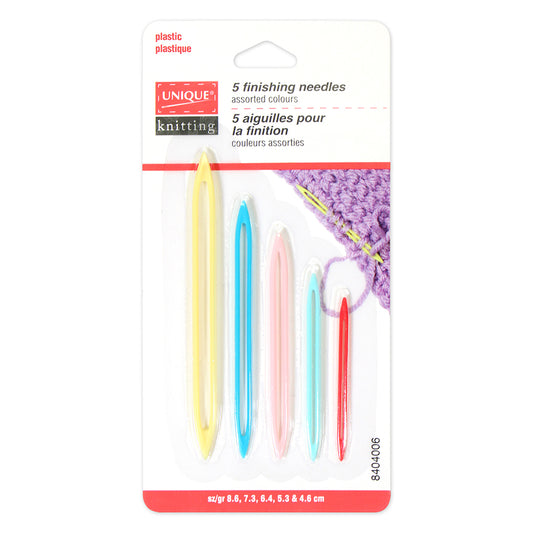 Unique Knitting Finishing Needles – Flexible Long-Eye – 5 Sizes