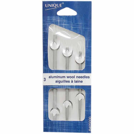 UNIQUE KNITTING Wool Needles — Aluminum — 3 pcs