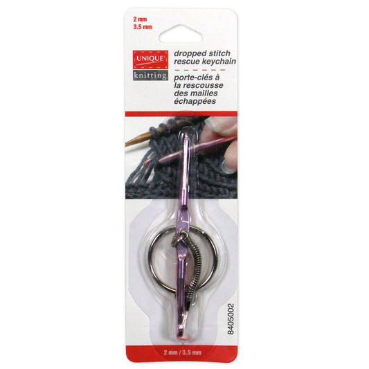 UNIQUE KNITTING Dropped Stitch Rescue Keychain — 2.0 & 3.5 mm Hooks