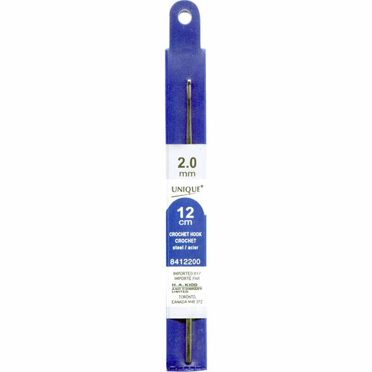 UNIQUE CROCHET Crochet Hook — 5″ Steel, 2 mm (US 1)