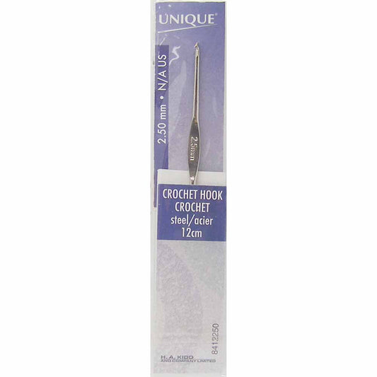 UNIQUE CROCHET – Crochet Hook – Steel – 12 cm – 2.5 mm