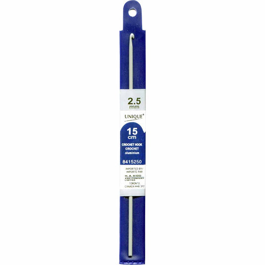 UNIQUE CROCHET Crochet Hook — 6″ Aluminum, 2.5 mm