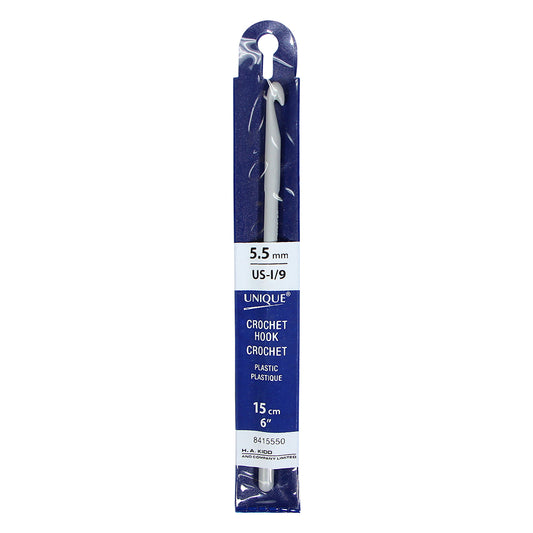 UNIQUE CROCHET Crochet Hook — 6″ Plastic, 5.5 mm (US I‑9)