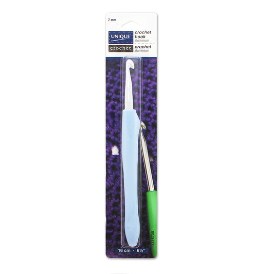 Unique Crochet Soft‑Handle Crochet Hook – 16 cm Aluminum – 7.0 mm (US )
