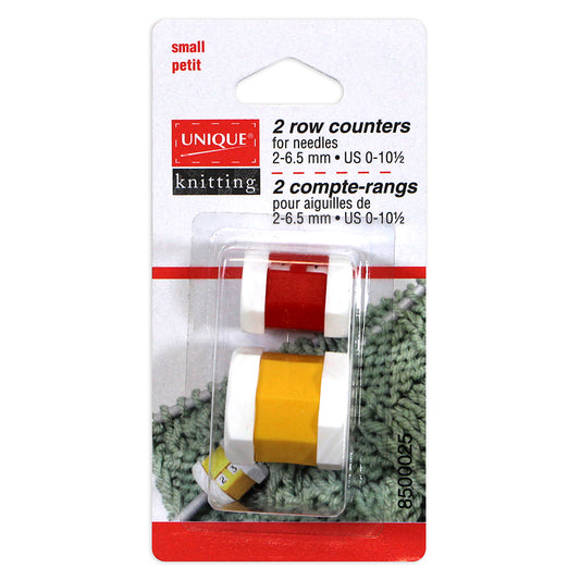 UNIQUE KNITTING Assorted Row Counters — 2 pcs — Fits 2.0–7.5 mm Needles