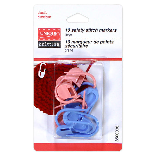 UNIQUE KNITTING Safety Stitch Markers — Large, 10 pcs