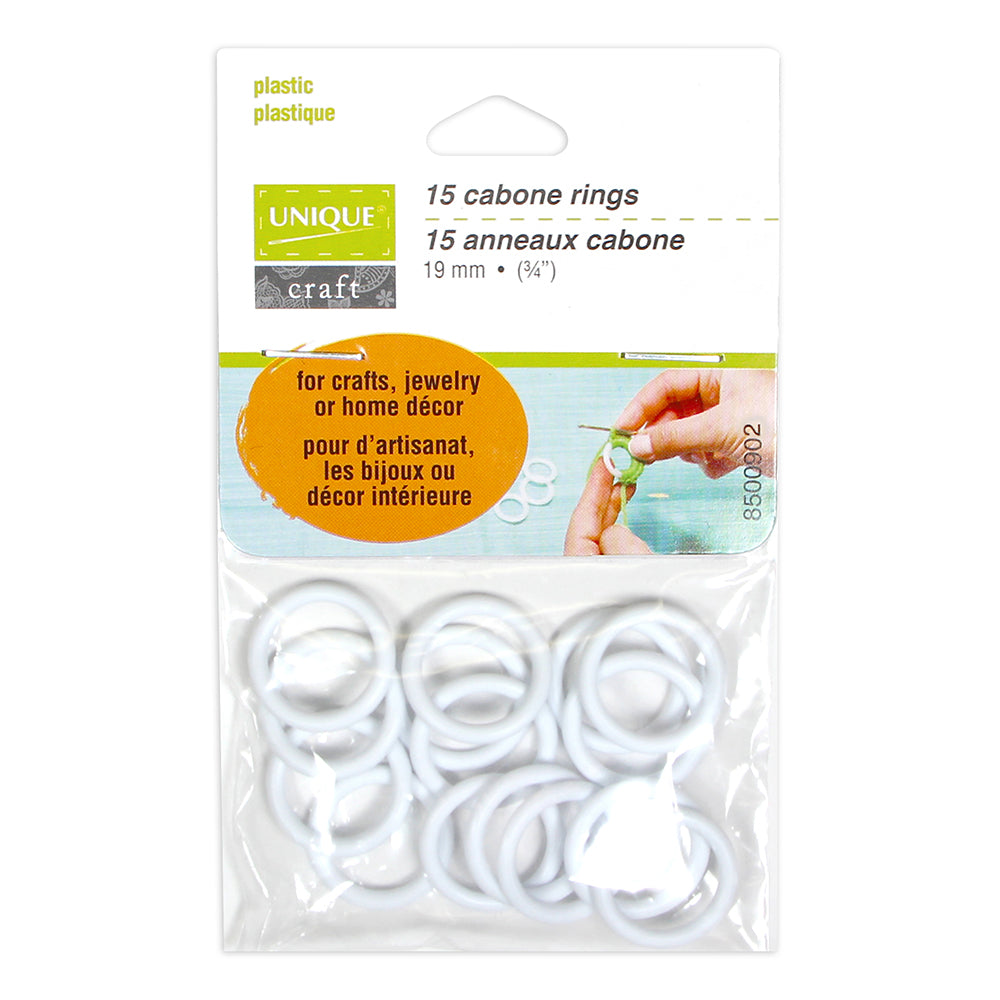 UNIQUE CRAFT Cabone Rings — 3/4 in — 15 pcs