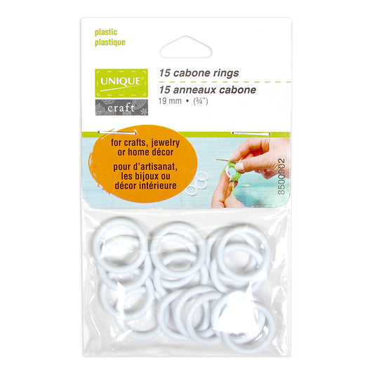 UNIQUE CRAFT Cabone Rings — 3/4 in — 15 pcs