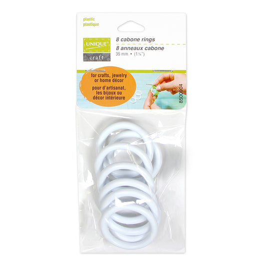 UNIQUE CRAFT Cabone Rings — 1 3/8 in — 8 pcs
