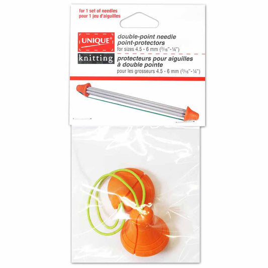 UNIQUE KNITTING Point Protectors — Double‑Point Needles, Large (4.5–6 mm), 1 Pair
