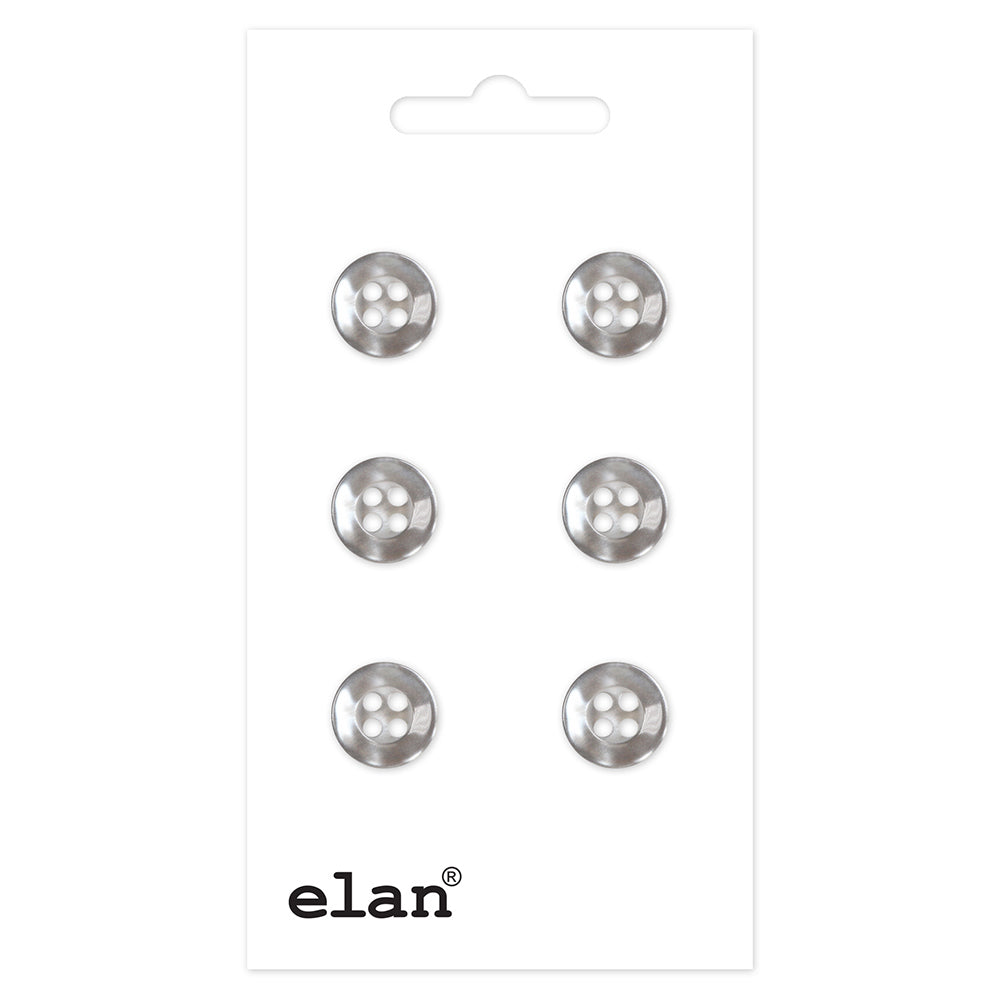 ELAN 4 Hole Button 8 mm (1/4 in), 6 Count
