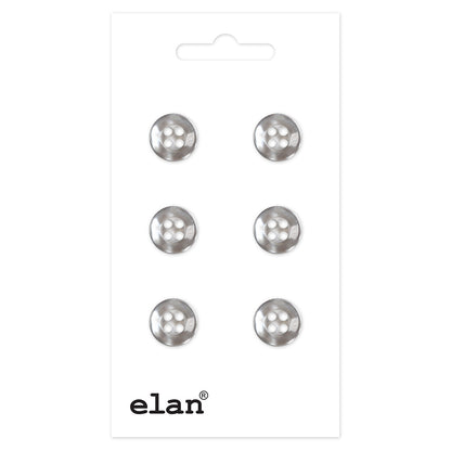 ELAN 4 Hole Button 8 mm (1/4 in), 6 Count