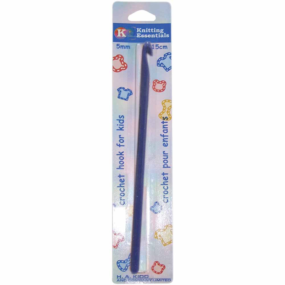 KNITTING ESSENTIALS Kids Crochet Hook – 15 cm (6″) – 5.5 mm / US I-9 – Blue