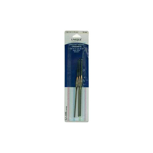 UNIQUE CROCHET Steel Crochet Hook Set – 12 cm (5") – Set of 3