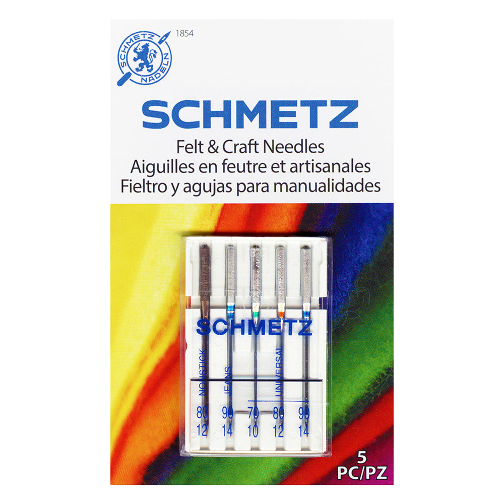SCHMETZ #1854 Felt & Craft Needles Pack Carded - Assorted - 5 count