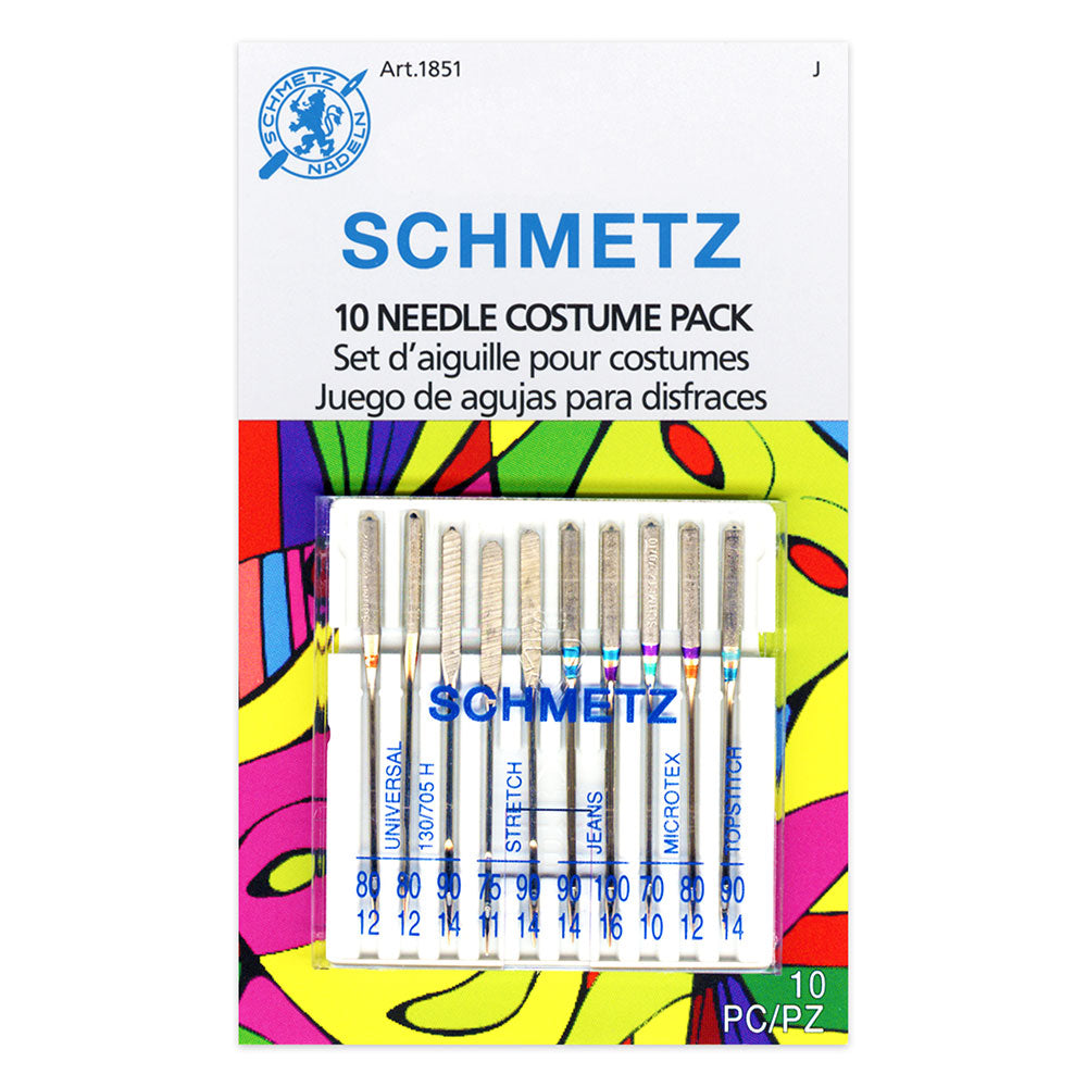 SCHMETZ #1851 Costume Needles Pack Carded - Assorted - 10 count
