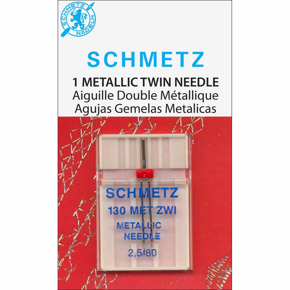 SCHMETZ #1744 Metallic Twin Needle Carded - 80/12 - 2.5mm - 1 count