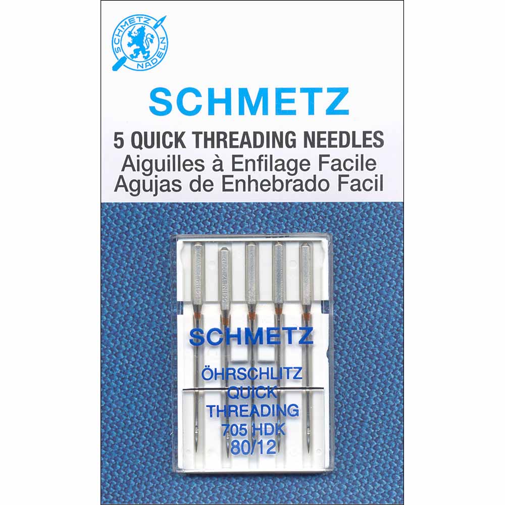 SCHMETZ #1790 Quick Threading Needles Carded - 80/12 - 5 count