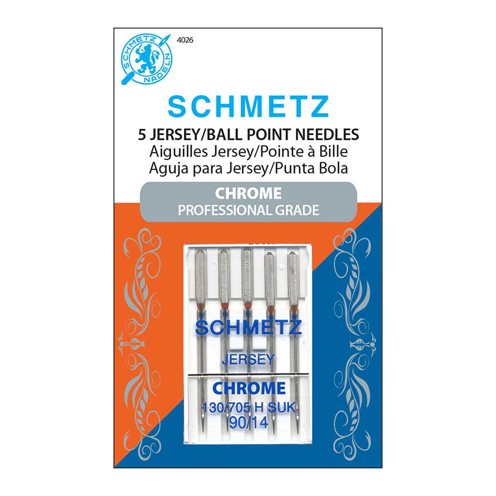 SCHMETZ #4026 Chrome Jersey - 90/14 - 5 count