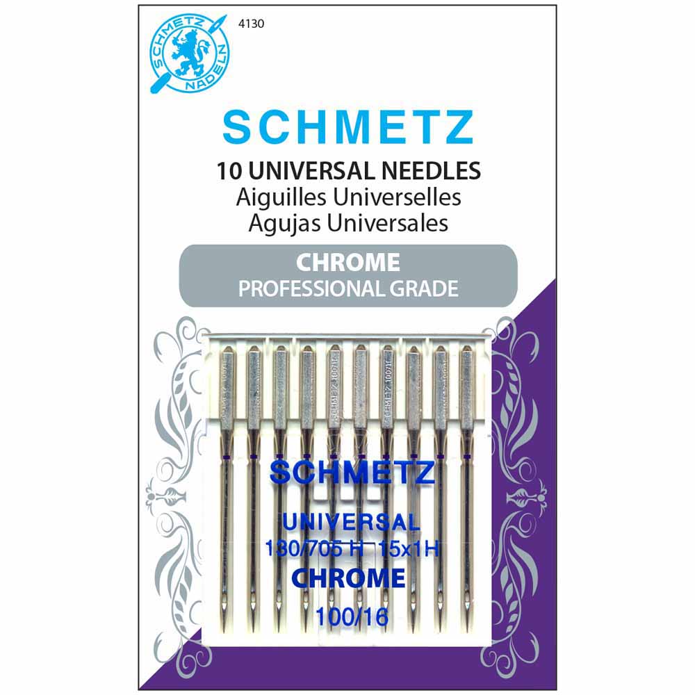 SCHMETZ #4130 Chrome Universal - 100/16 10 count