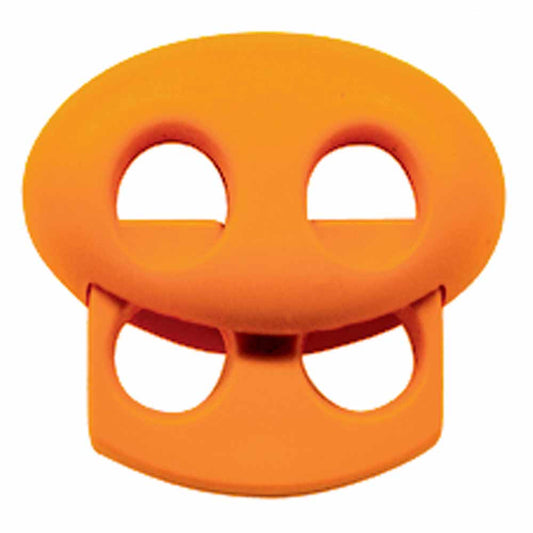 ELAN Flat Cord Stop - 2 Hole - Orange