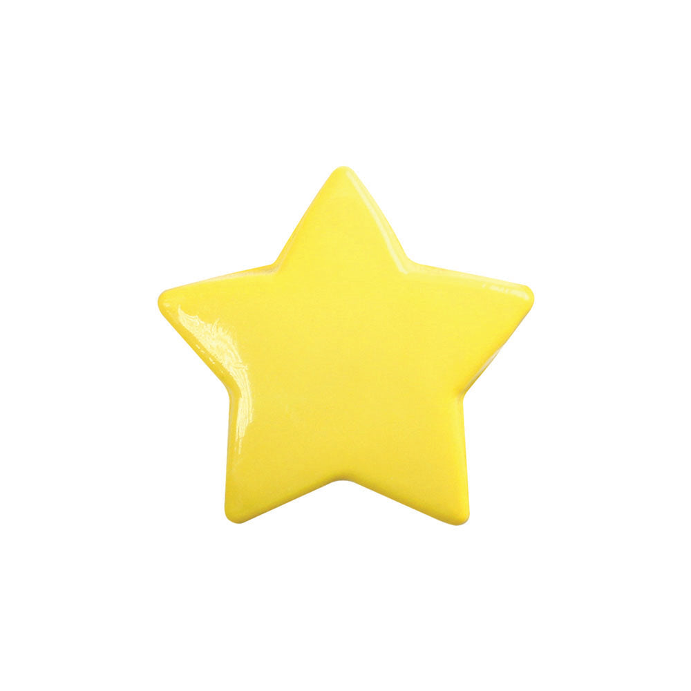 EMBASSY Yellow Star Novelty Shank Button 16 mm 3-Pack