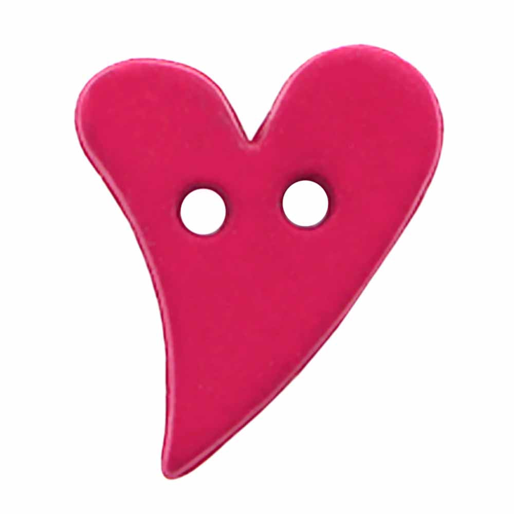 ELAN Novelty 2-Hole Button - Rose - 18mm (3/4"") - Heart