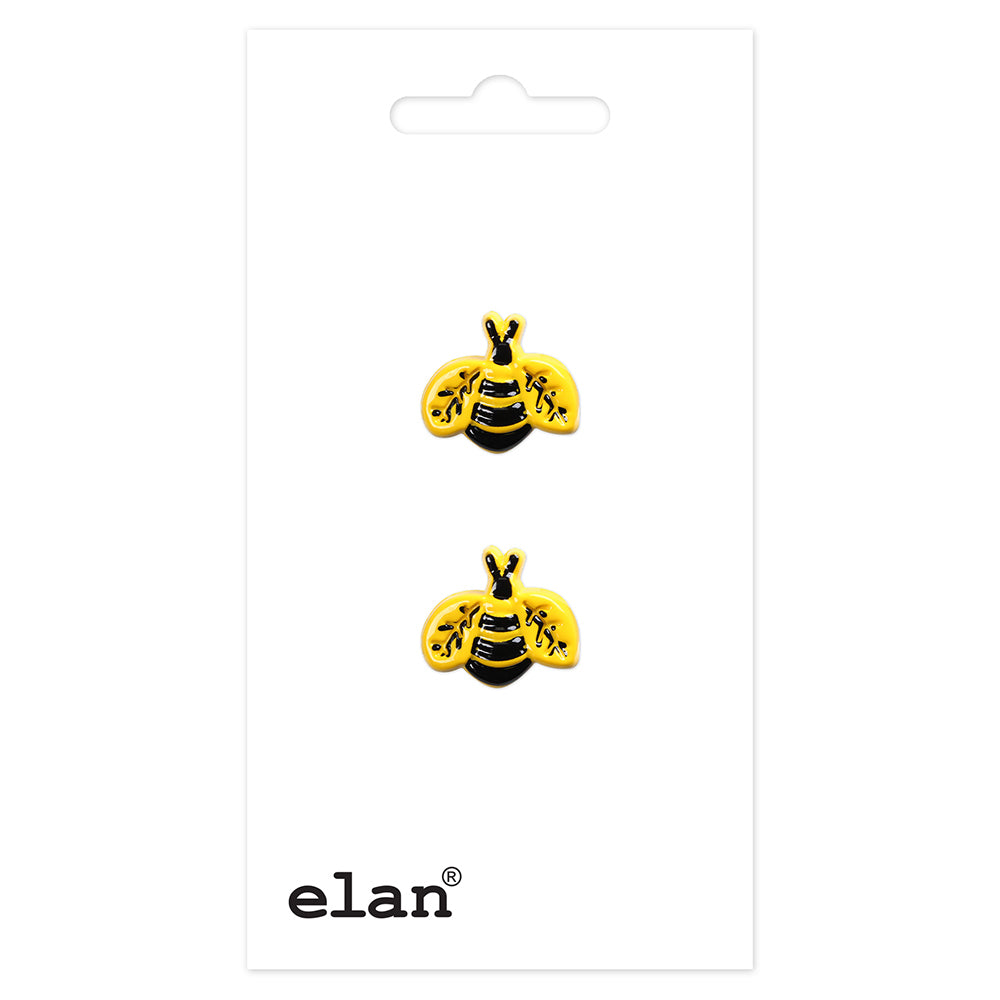 ELAN Novelty Shank Button - Yellow - 18 mm (3/4 in.) - Bee - second product view