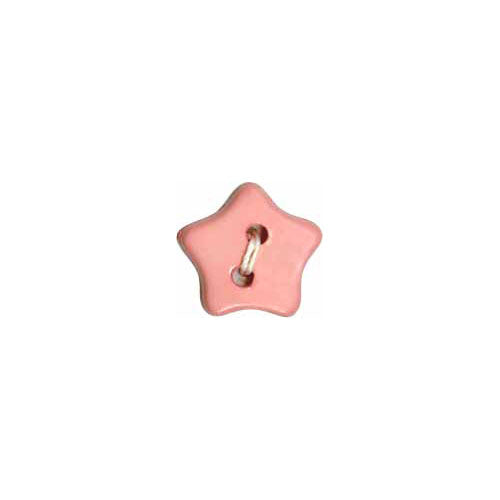 ELAN Novelty 2‑Hole Button - Pink - 12mm (1/2") - Star