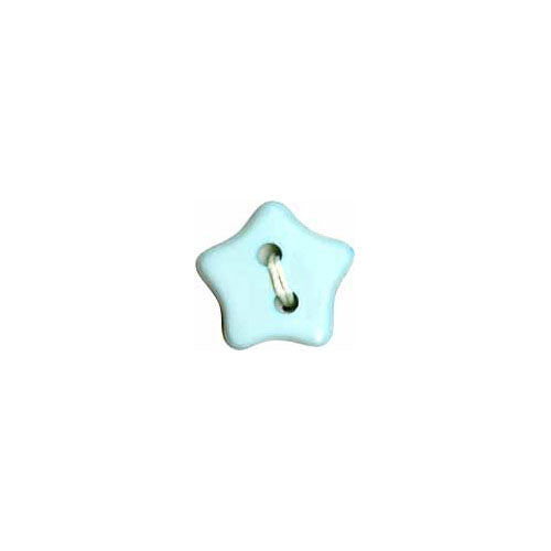 ELAN Light Blue Star novelty 2-hole buttons, 12 mm (1/2 in.), 4-piece pack