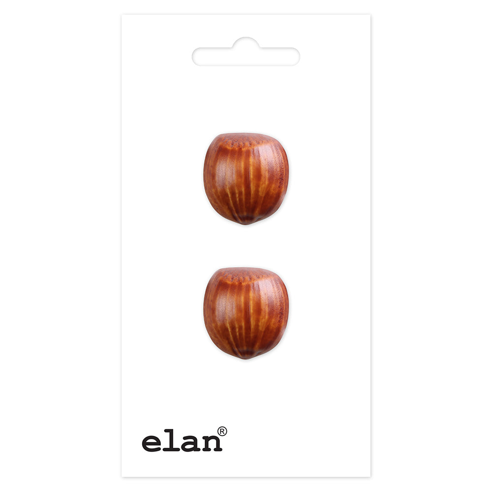 ELAN Novelty Shank Button - Brown - 20 mm (3/4 in.) - Hazlenut - second product view