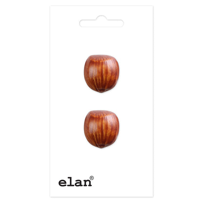 ELAN Novelty Shank Button - Brown - 20 mm (3/4 in.) - Hazlenut - second product view