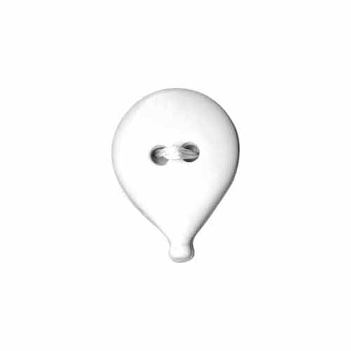 ELAN Novelty 2-Hole Button - White - 28mm (1⅛") - Balloon - 2 count