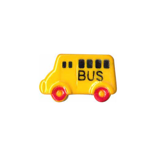 ELAN Novelty Shank Button - Yellow - 23mm (7/8") - Bus