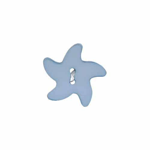 ELAN Novelty 2-Hole Button - Light Blue - 18mm (¾") - Star - 3 count